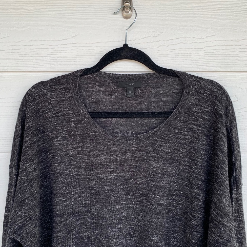J. Crew Grey Oversized 3/4 sleeve sweater size XL